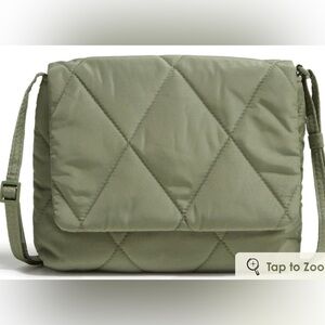 Vera Bradley Quilted Crossbody Bag in Sage Green